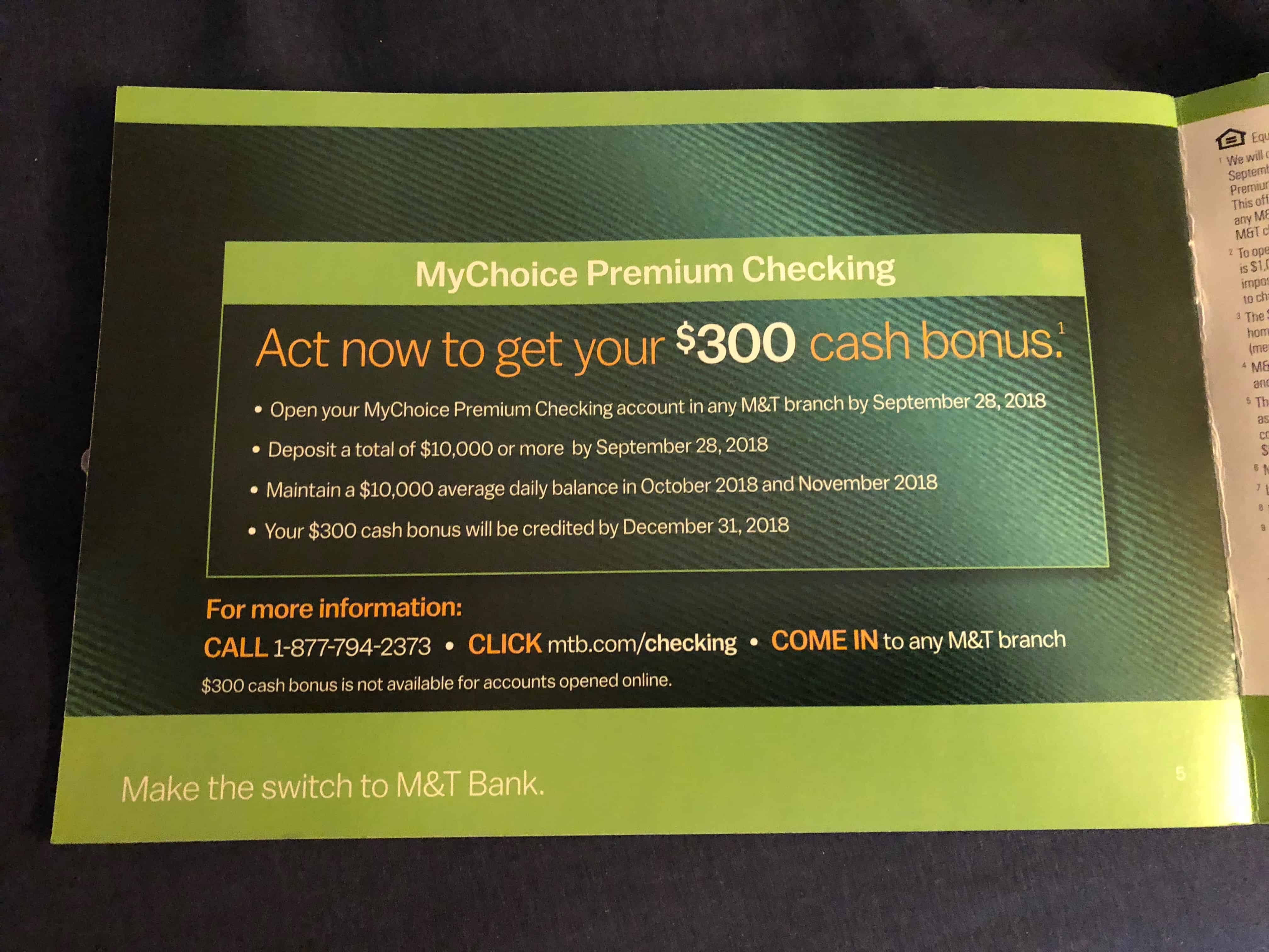 M&T Bank Bonuses 100, 150, 250 Promotions