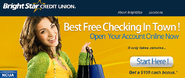New BrightStar Credit Union Checking Account 100 Promotion Bank 