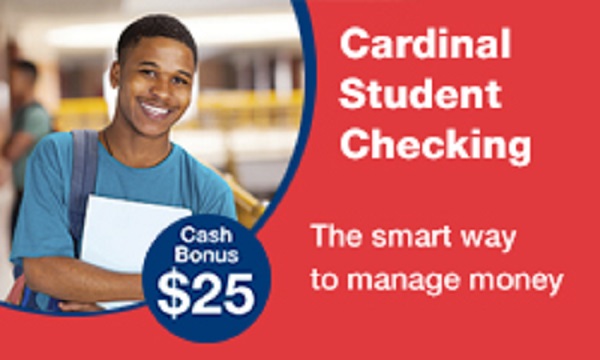 New Cardinal Bank Checking Account $25 Promotion