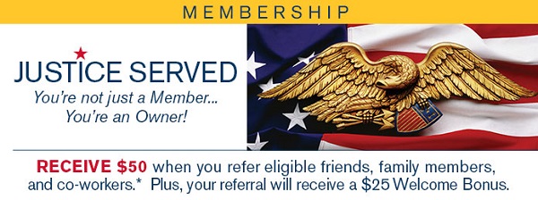 New Justice FCU $50 Referral Promotion