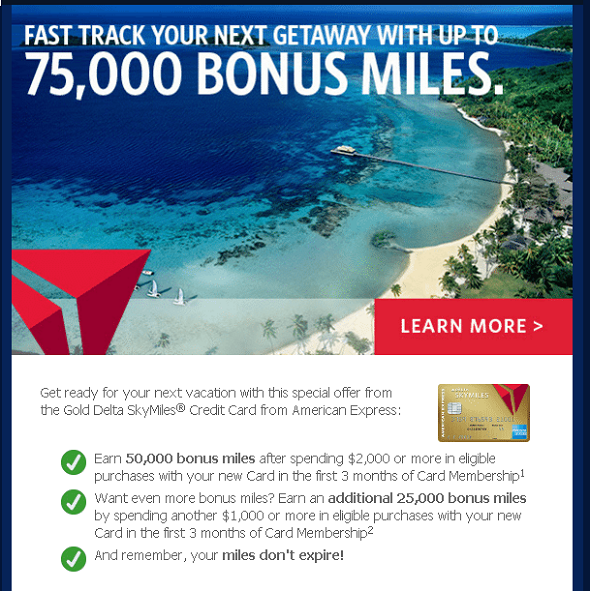 American Express Gold Delta Card Review: 75,000 Delta Miles