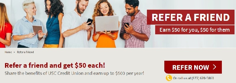 USC Credit Union Bonuses 50 100 Checking Promotions California Only 