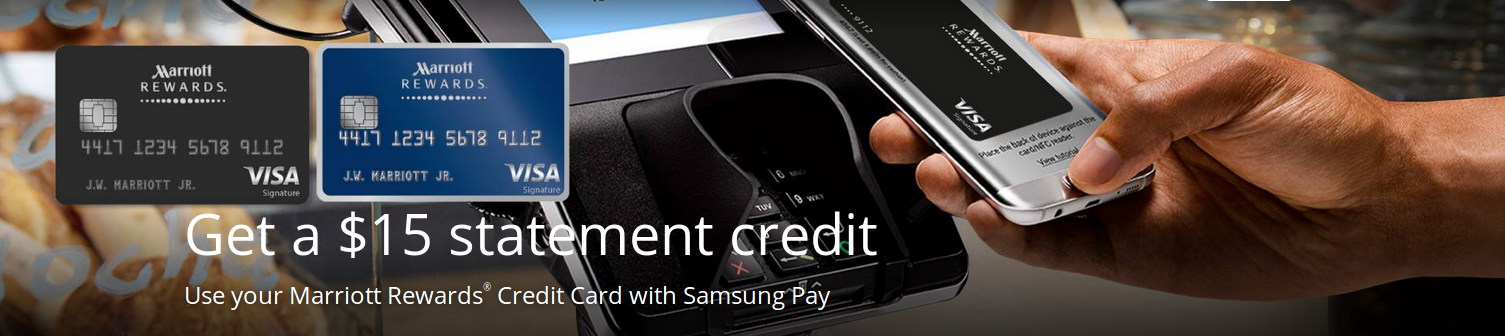 Chase Marriott Samsung Pay Bonus: Earn $15 Statement Credit