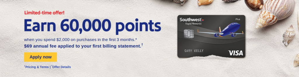 Chase Southwest Airlines Rapid Rewards Plus Credit Card Review 60K 