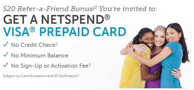 Netspend $20 referral bonus image