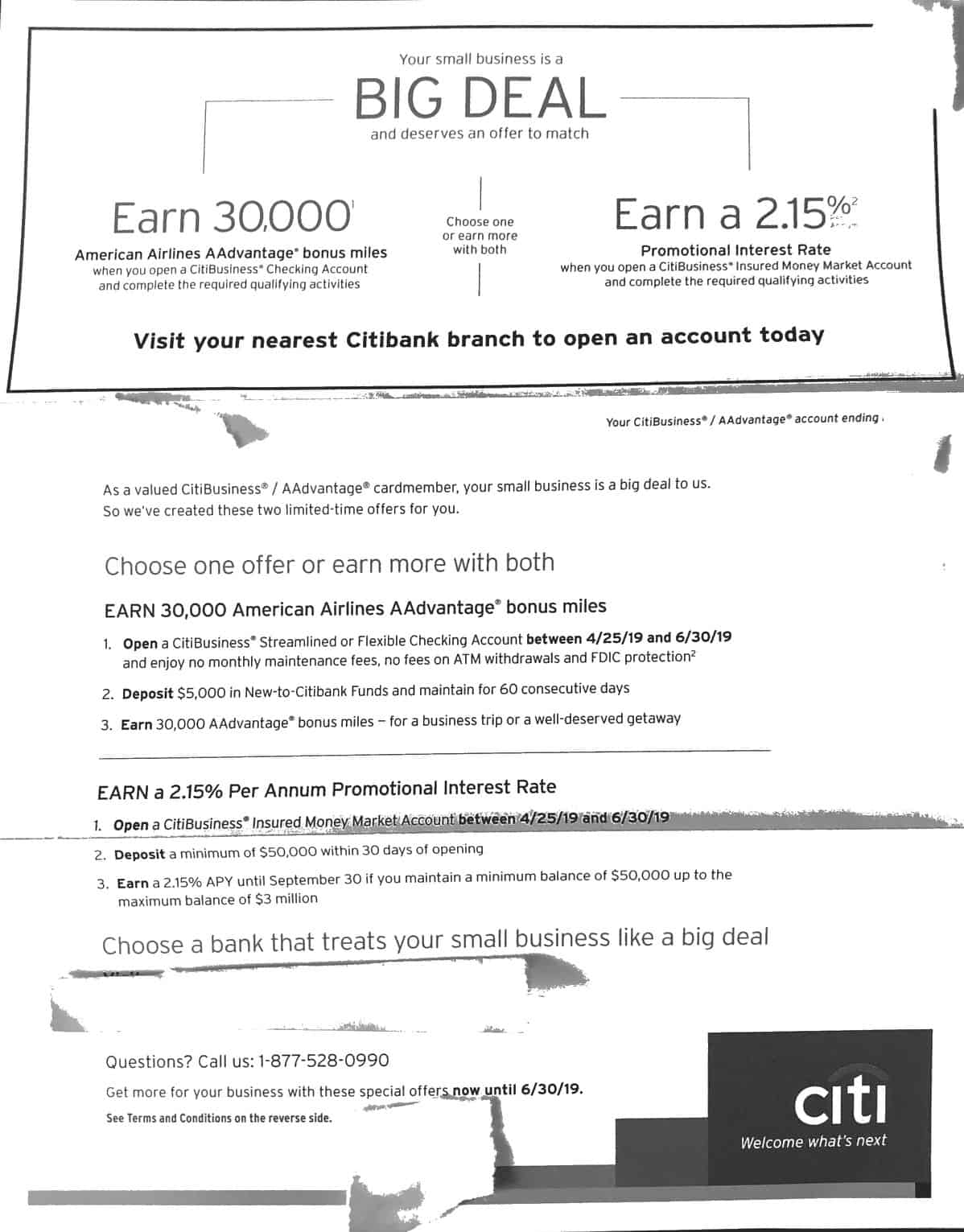 Citibank Checking Offer Earn 30k AA Business Miles Promotion
