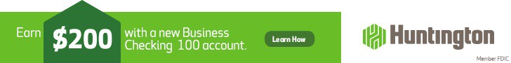 Huntington checking business bank account coupon coupons codes consumer bonus earn
