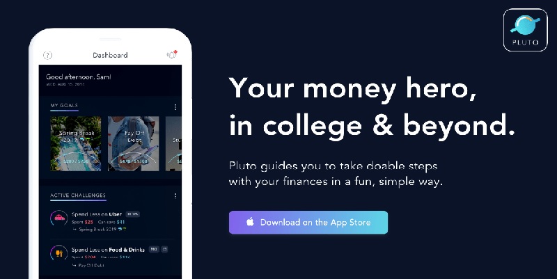 Pluto (plutomoney.app) Review: A Free Money App For College Students