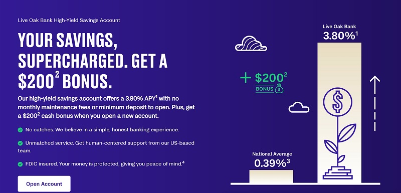 Live Oak Bank Savings Bonus